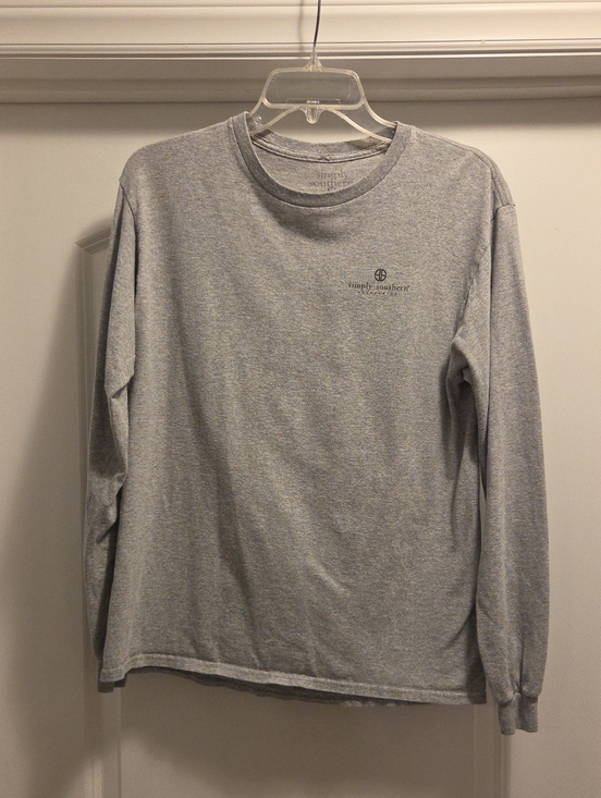 Simply Southern Tops - Simply Southern Women's Long Sleeve Crewneck Shirt - Heather Gray